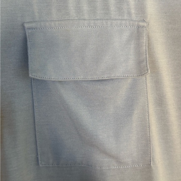 J. Jill Relaxed Fit Light Blue V-Neck Short Sleeve Pocket Tee Size XL Oversized - Picture 6 of 12